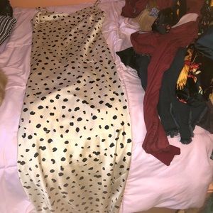 Leopard printed maxi dress